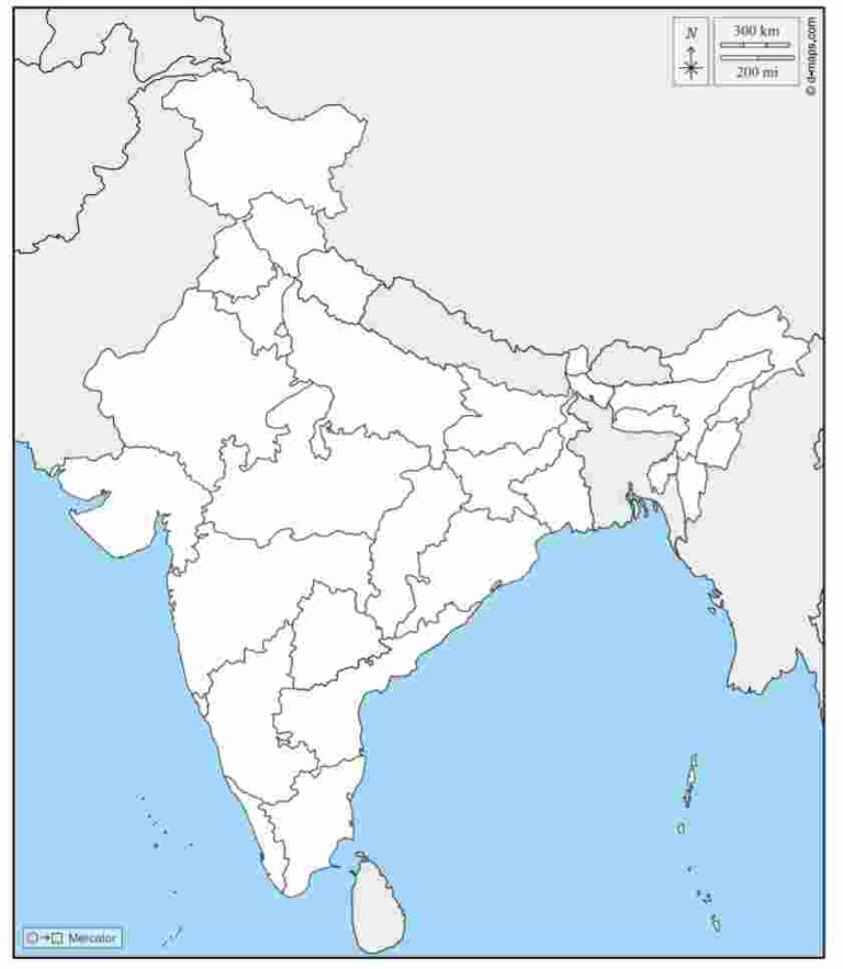 India Map Outline PDF 768x883 