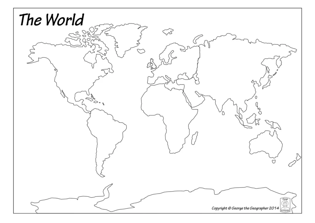 Blank World Map PDF Download